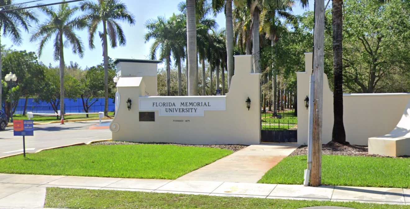 The entrance to Florida Memorial University, a South Florida institution that dates back to the mid-19th Century