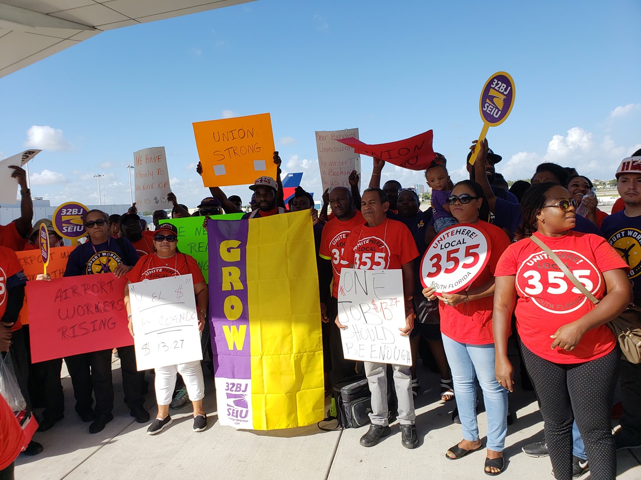 First, airport workers fought for a higher living wage. Now, they've turned their attention to advocating for an increased healthcare differential.