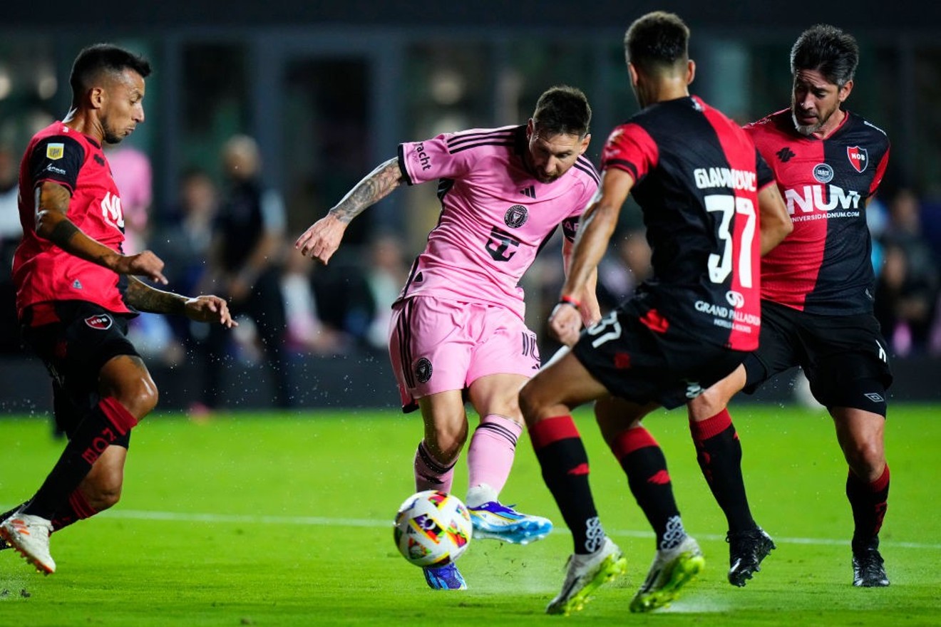 Lionel Messi during a friendly match against Newell's Old Boys at DRV PNK Stadium on February 15, 2024 in Fort Lauderdale
