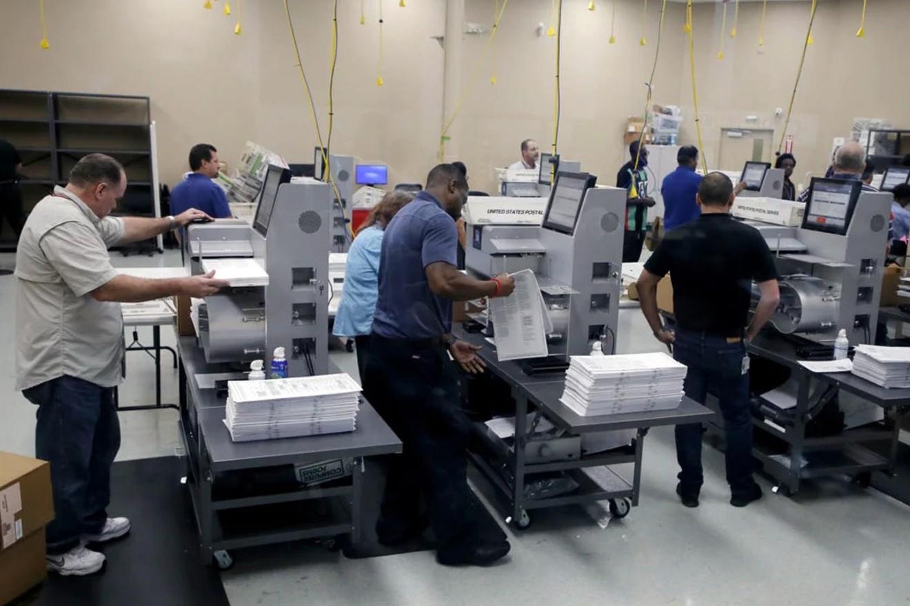 Elections staff began recounting ballots at the Broward County Supervisor of Elections Office November 11, 2018, in Lauderhill.