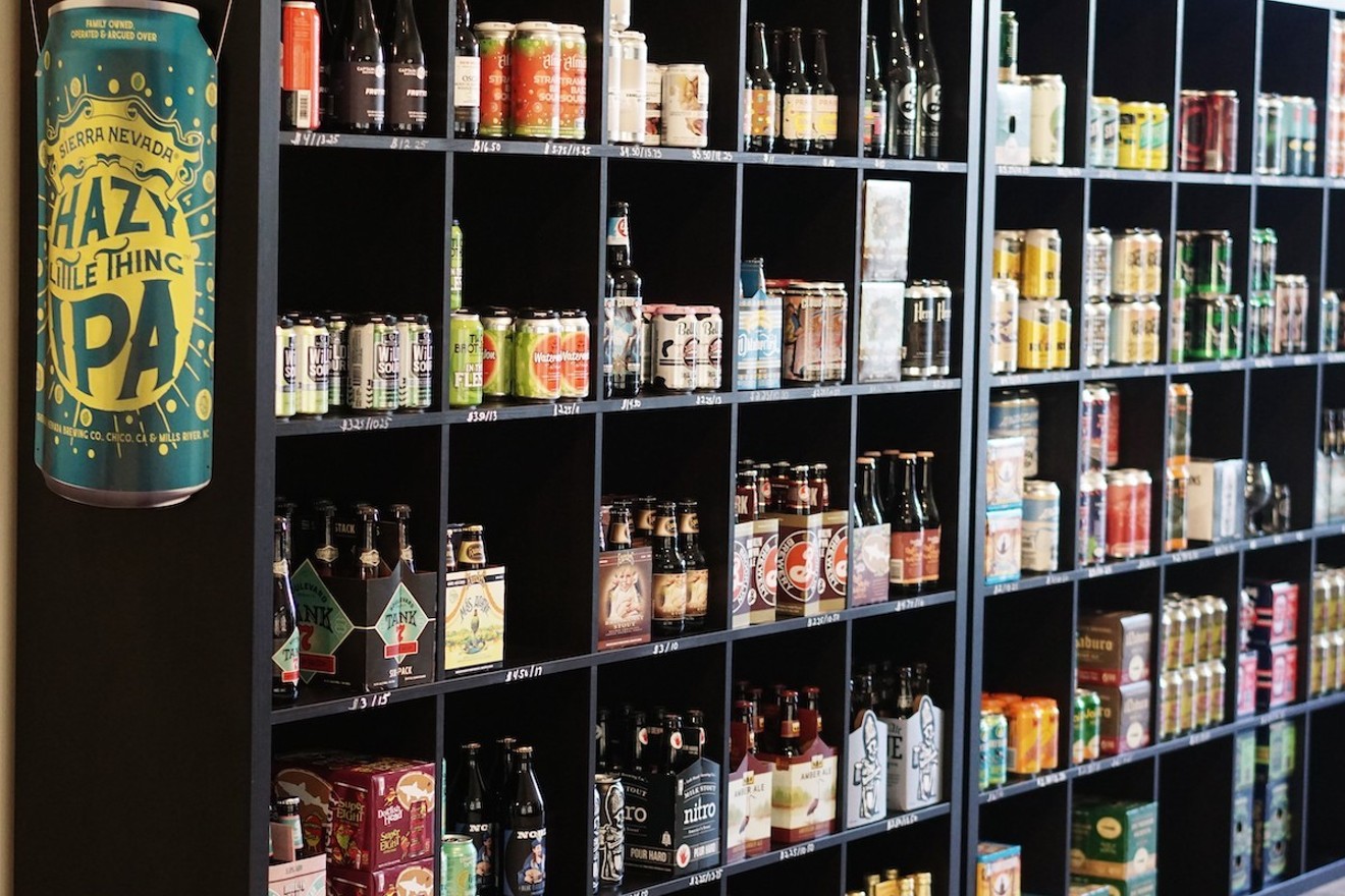 Craft Beer Cellar's bottle selection.