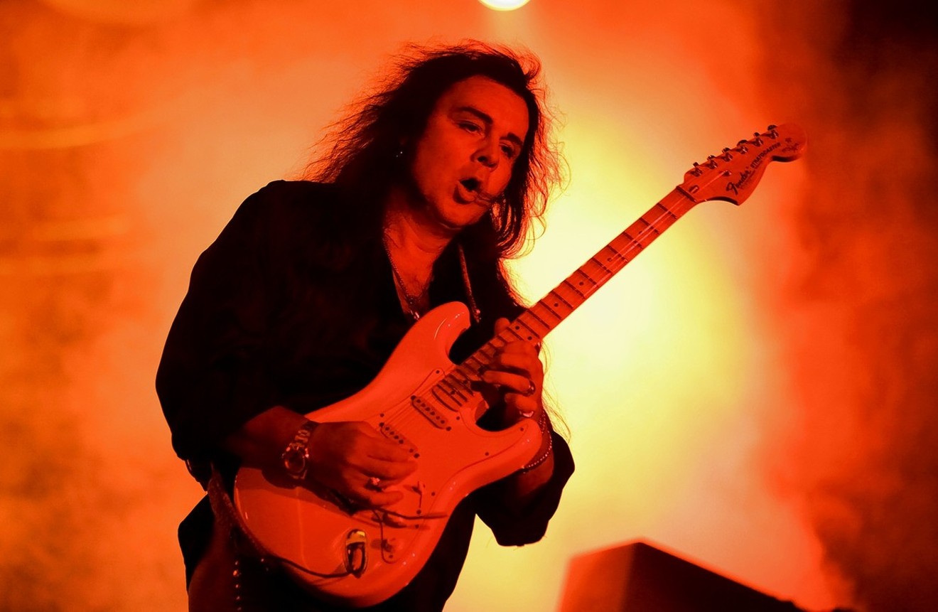 Yngwie Malmsteen shreds on his signature Fender Strat.