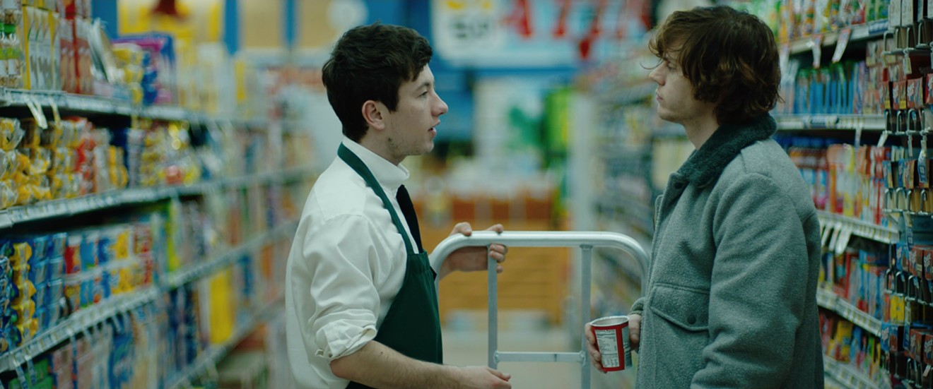 Barry Keoghan (left) plays Barry and Evan Peters is Warren in Bart Layton’s heist drama American Animals, which serves as an accidental study in just how much white kids can get away with and still be welcomed back into society.