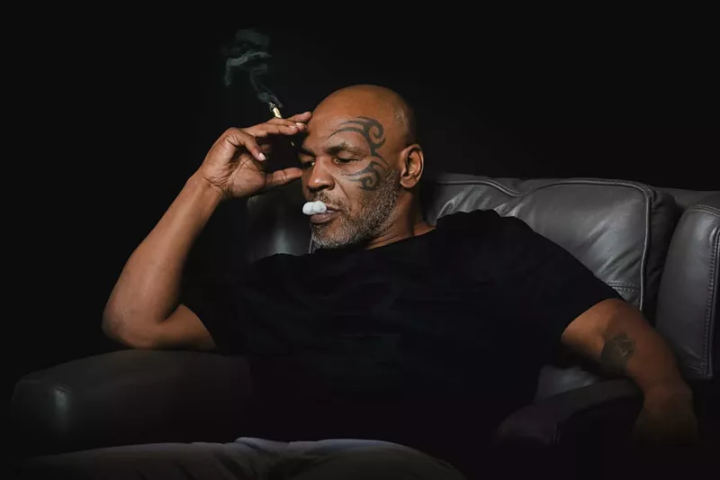 Image: Mike Tyson, retired pro boxer, active marijuana stan