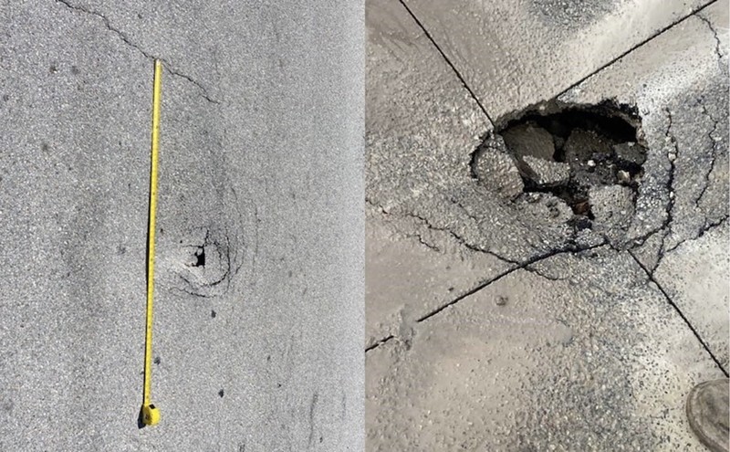 After a Key Largo resident reported a "weird sinkhole" in the road, county staff discovered an iguana nest beneath the asphalt.