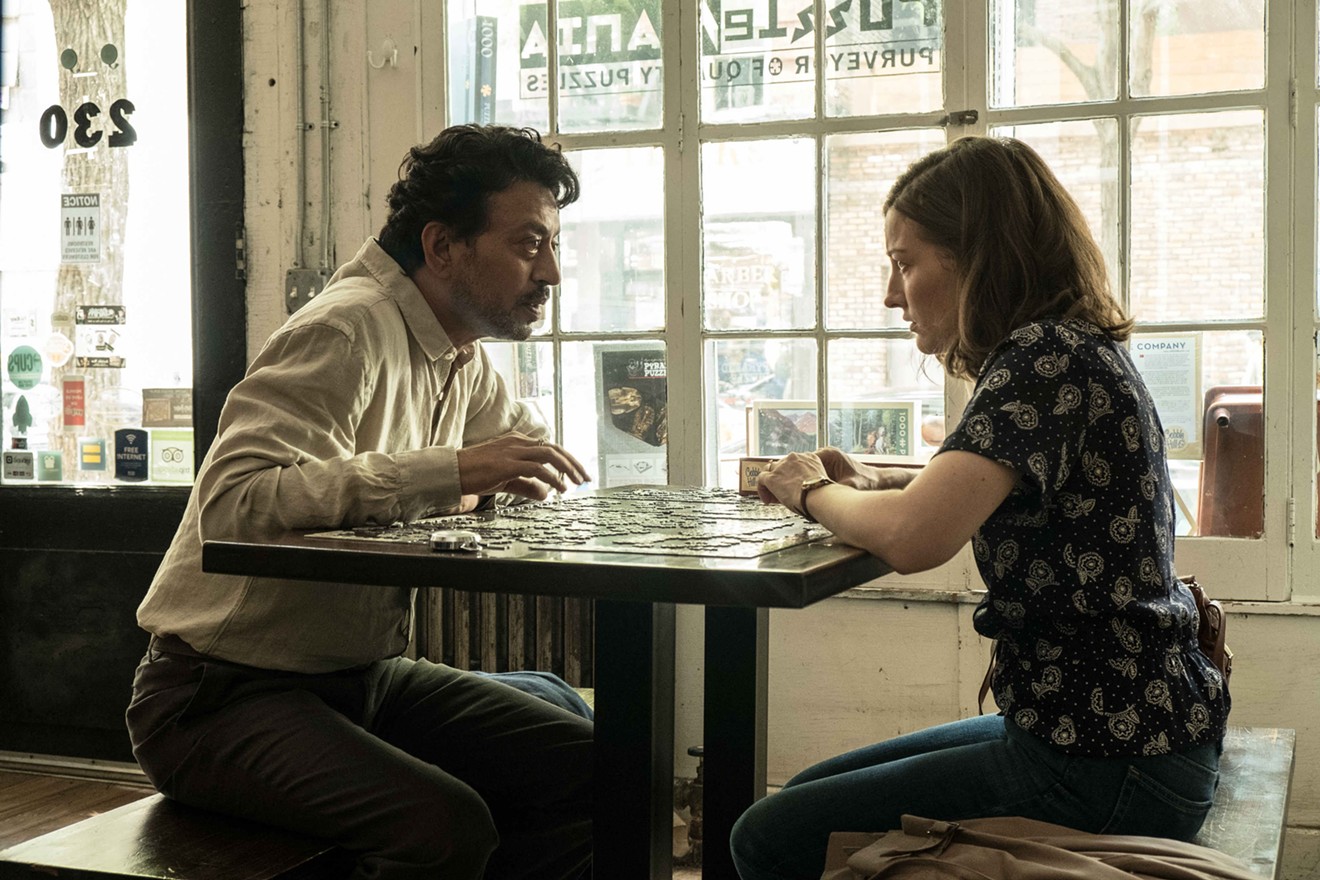 In Puzzle, Kelly Macdonald (right) plays Agnes, a Connecticut housewife whose days revolve around her boys until she discovers a surprise talent — putting together jigsaw puzzles — and partners up with a pro (Irrfan Khan).