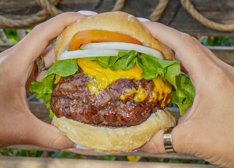 Image: The famous burger at Le Tub, one of the best restaurants in Hollywood, Florida