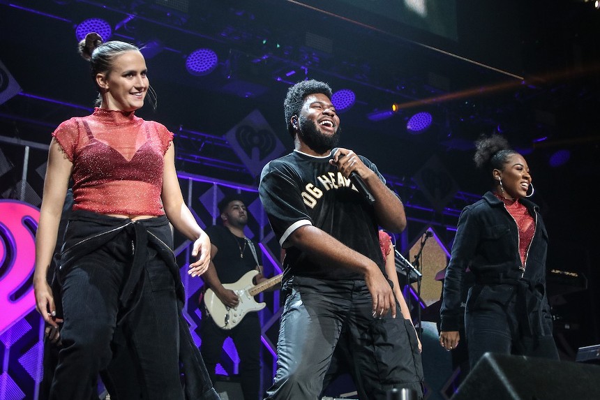 Khalid, rocking with his backup dancers. See more photos from Jingle Ball 2018 here. - SEAN MCCLOSKEY / SFLMUSIC.COM