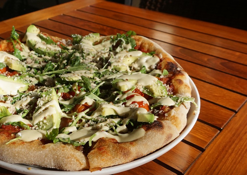 Gourmet avocado pizza at Christopher's Kitchen. - PHOTO BY WENDY RHODES