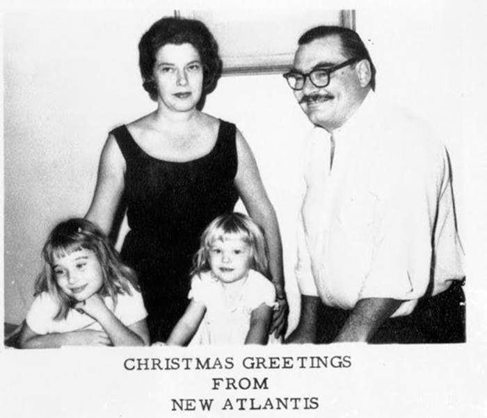 Doris and Les Hemingway raised their daughters, Anne and Hilary, in Coconut Grove, the capital of New Atlantis. - COURTESY OF ANNE AND HILARY HEMINGWAY