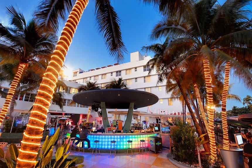 The Clevelander's hosting a party at its pool. - PHOTO COURTESY OF CLEVELANDER SOUTH BEACH