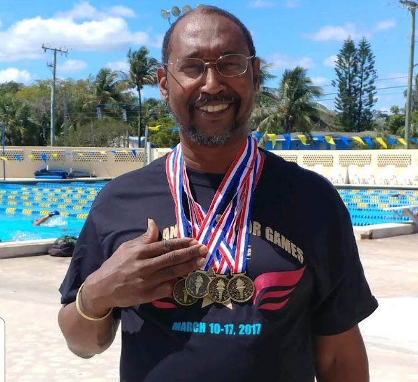 Randy Mayweather, 65, of Tamarac will compete in the 200-meter breaststroke. - PHOTO COURTESY OF RANDY MAYWEATHER
