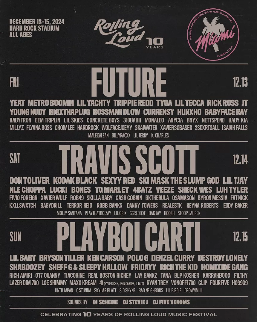 2024 Miami Rolling Loud Lineup, Headliners New Times BrowardPalm Beach