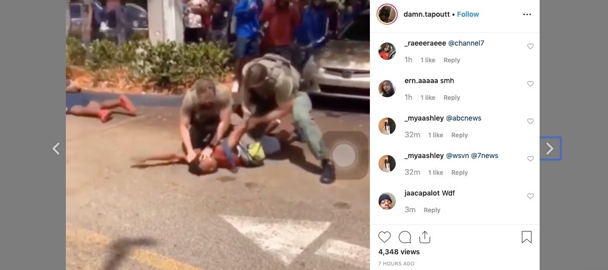 Videos show Broward deputies violently interacting with students near J.P. Taravella High School.