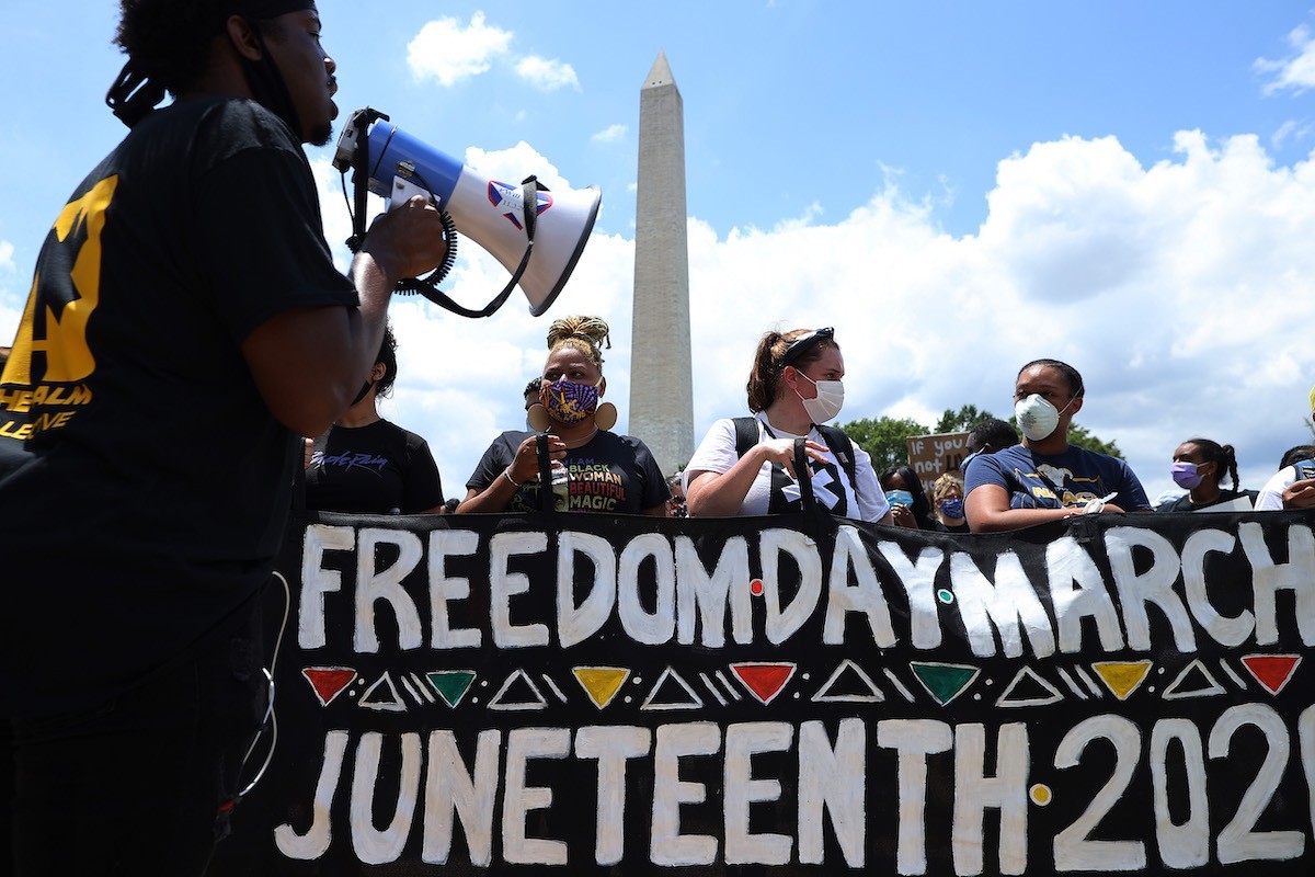 Last year's Juneteeth march in Washington, D.C.