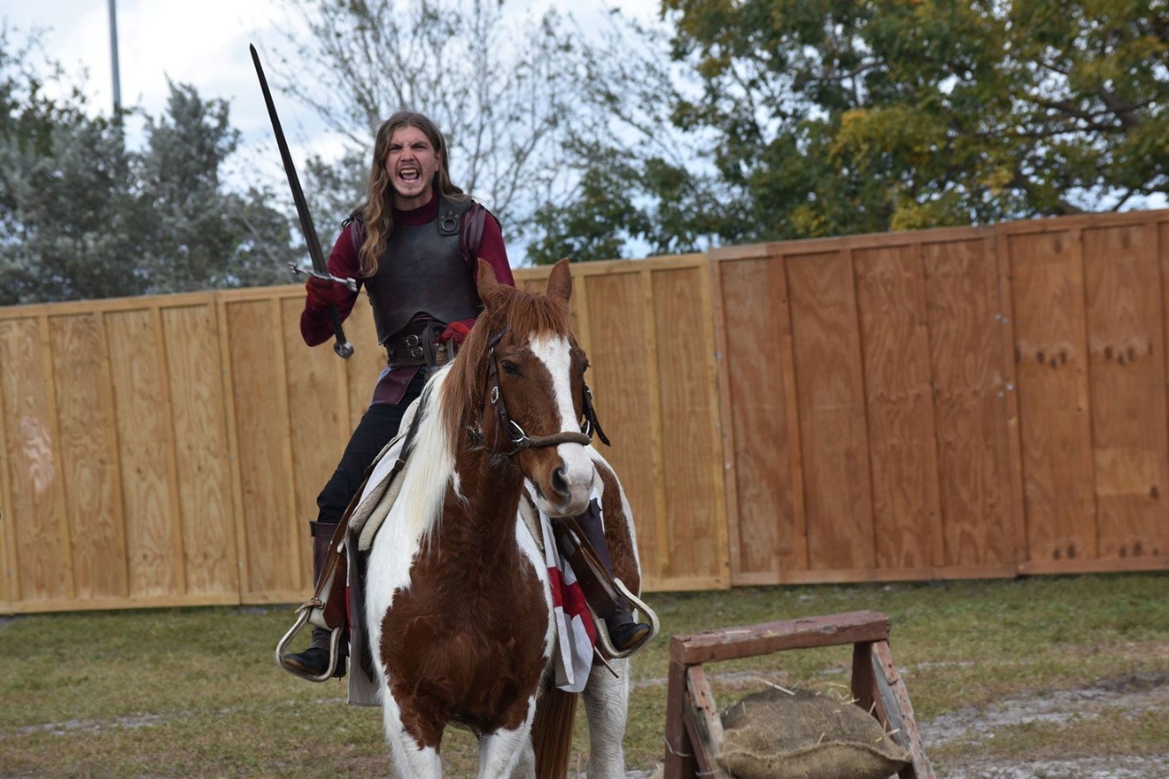 Caleb Austin Jordan stars in Knights, the jousting show at the Florida Renaissance Festival.